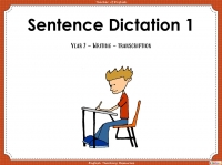Sentence Dictation 1 - Year 2